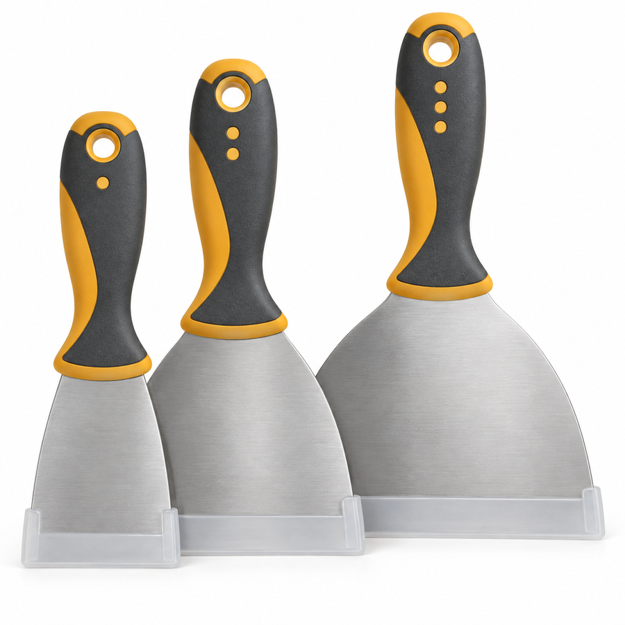 Lot de 3 couteaux à enduire avec lames flexibles