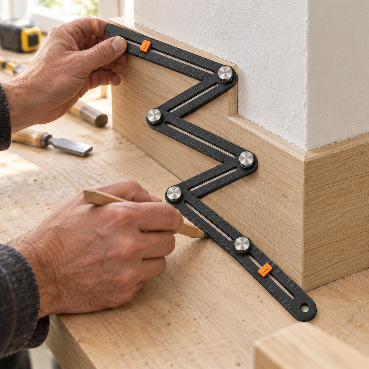 Gabarit de traçage articulé à 6 segments
