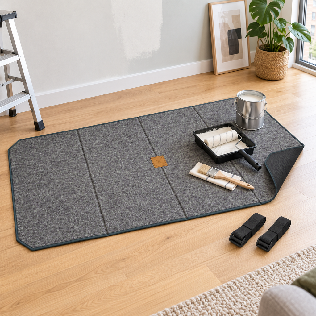 Tapis pliable de protection pour travaux intérieurs