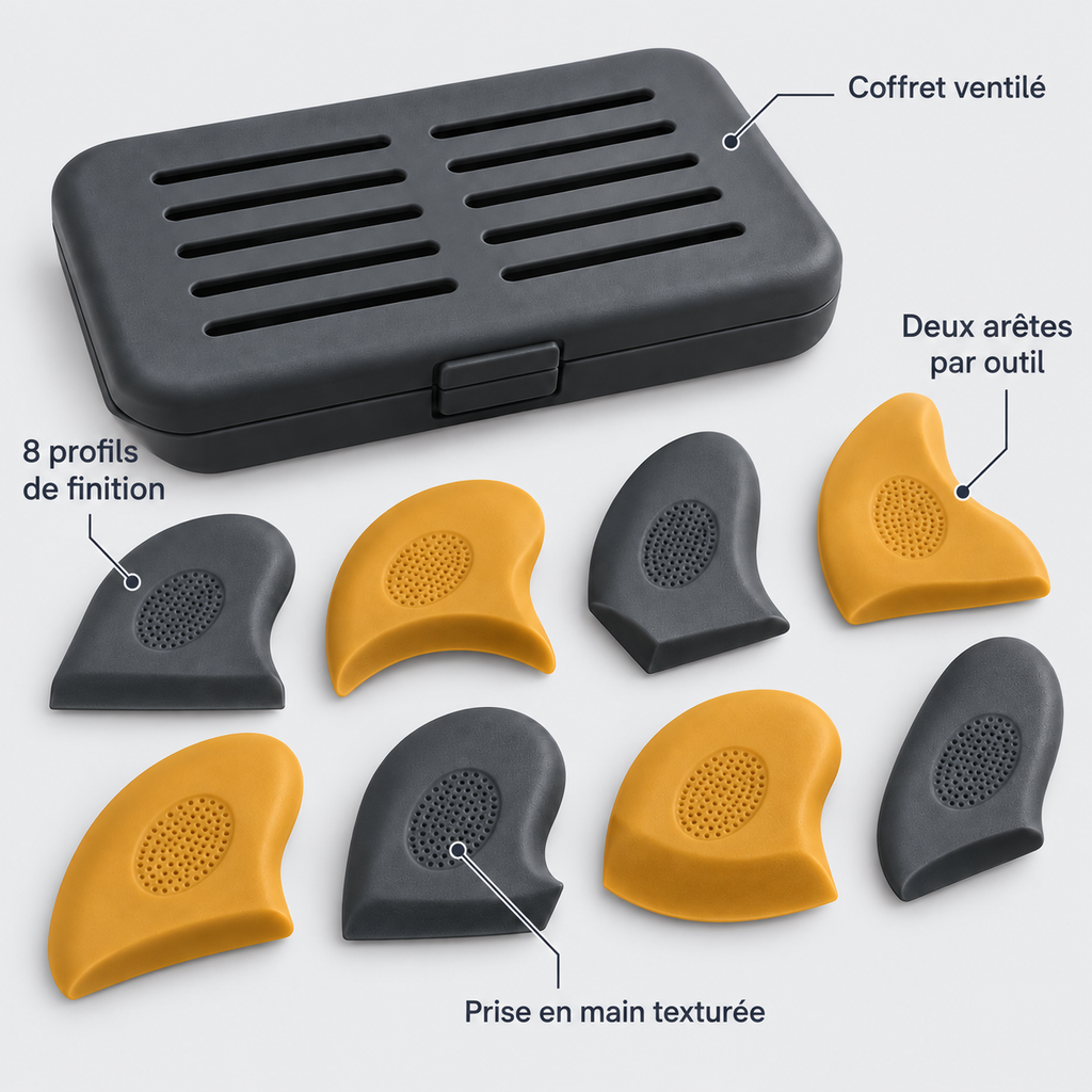 Lot de 8 lisseurs pour joints en silicone