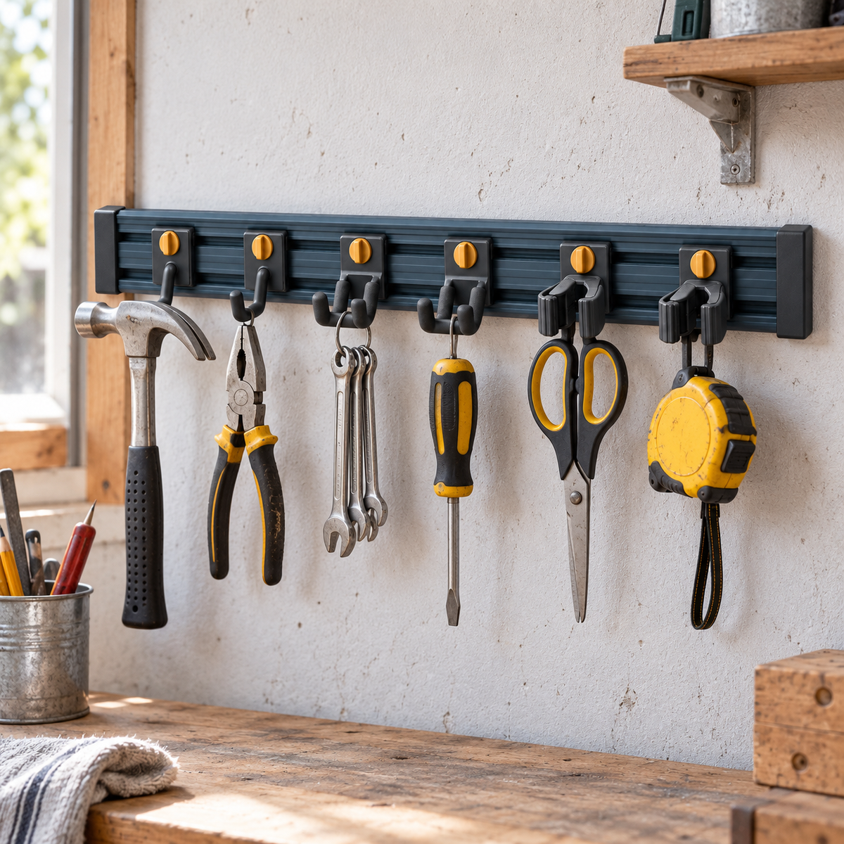 Support mural modulable pour outils manuels