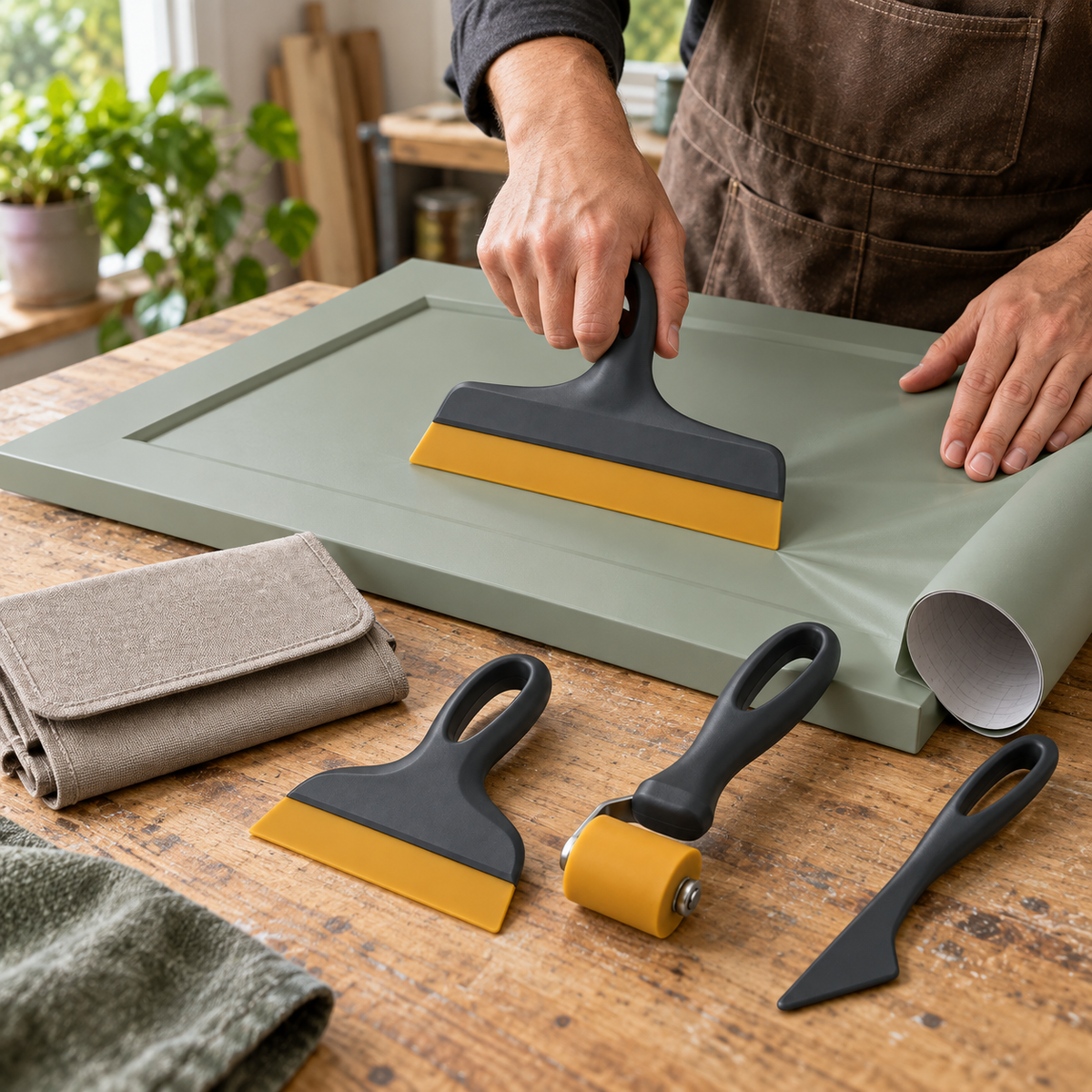 Kit de 4 outils pour la pose de films et papiers adhésifs