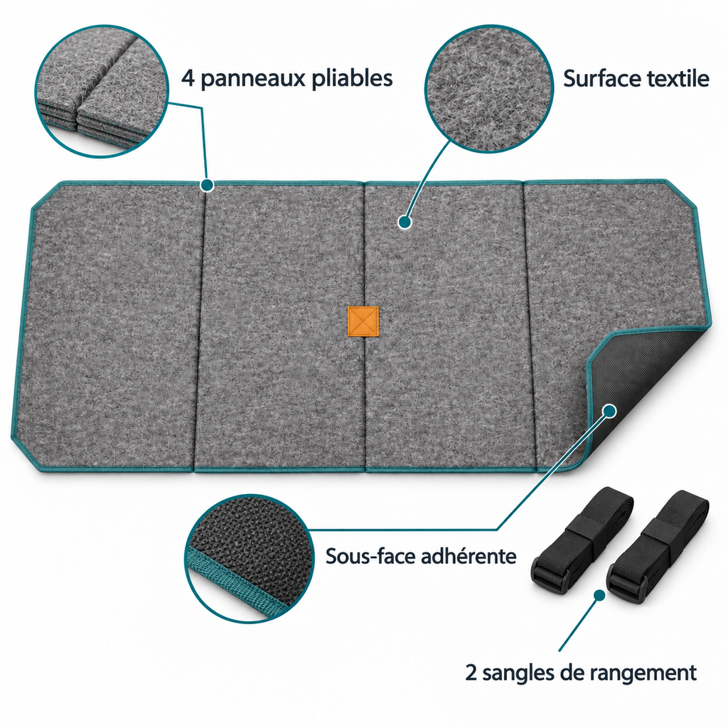Tapis pliable de protection pour travaux intérieurs