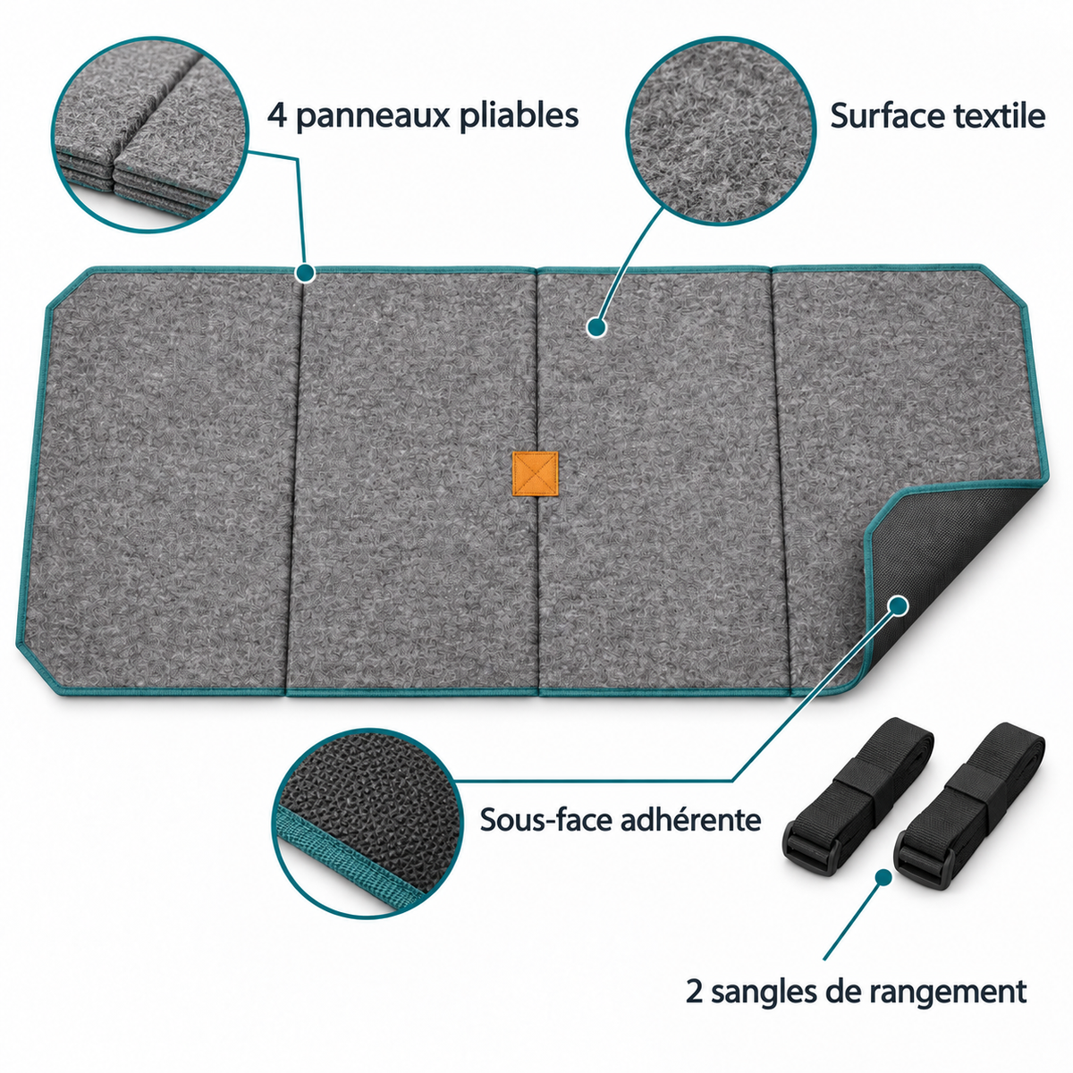 Tapis pliable de protection pour travaux intérieurs