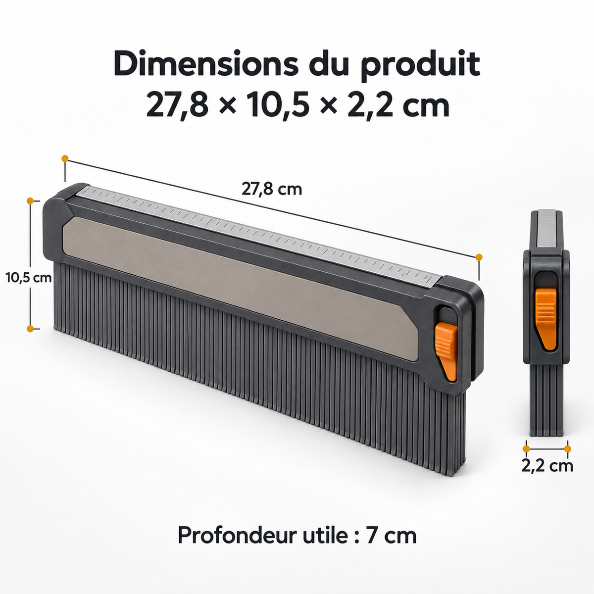 Jauge de contour verrouillable 25 cm