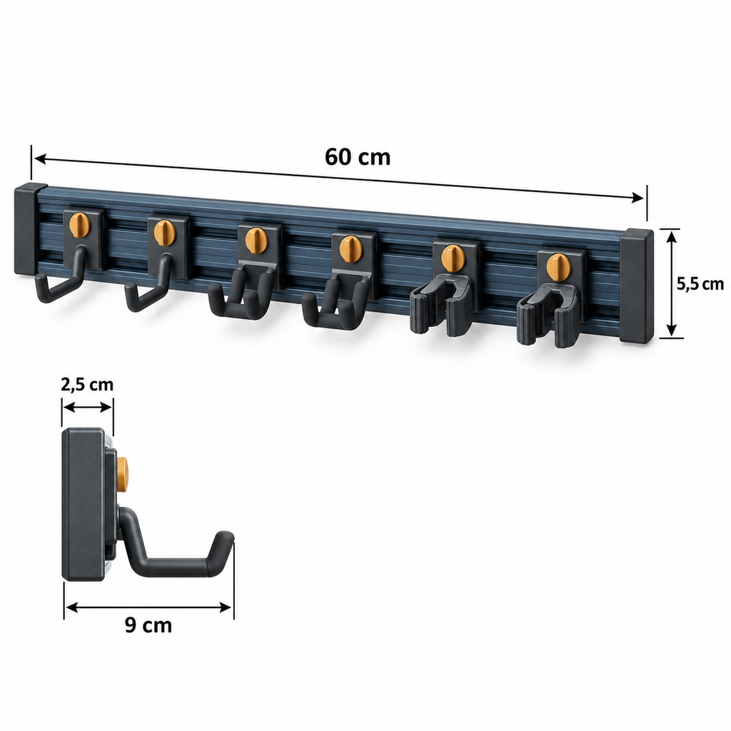 Support mural modulable pour outils manuels